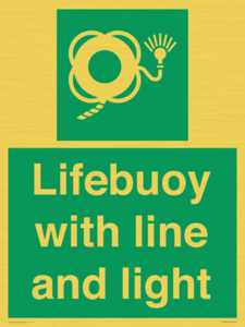 Lifebuoy with line and light